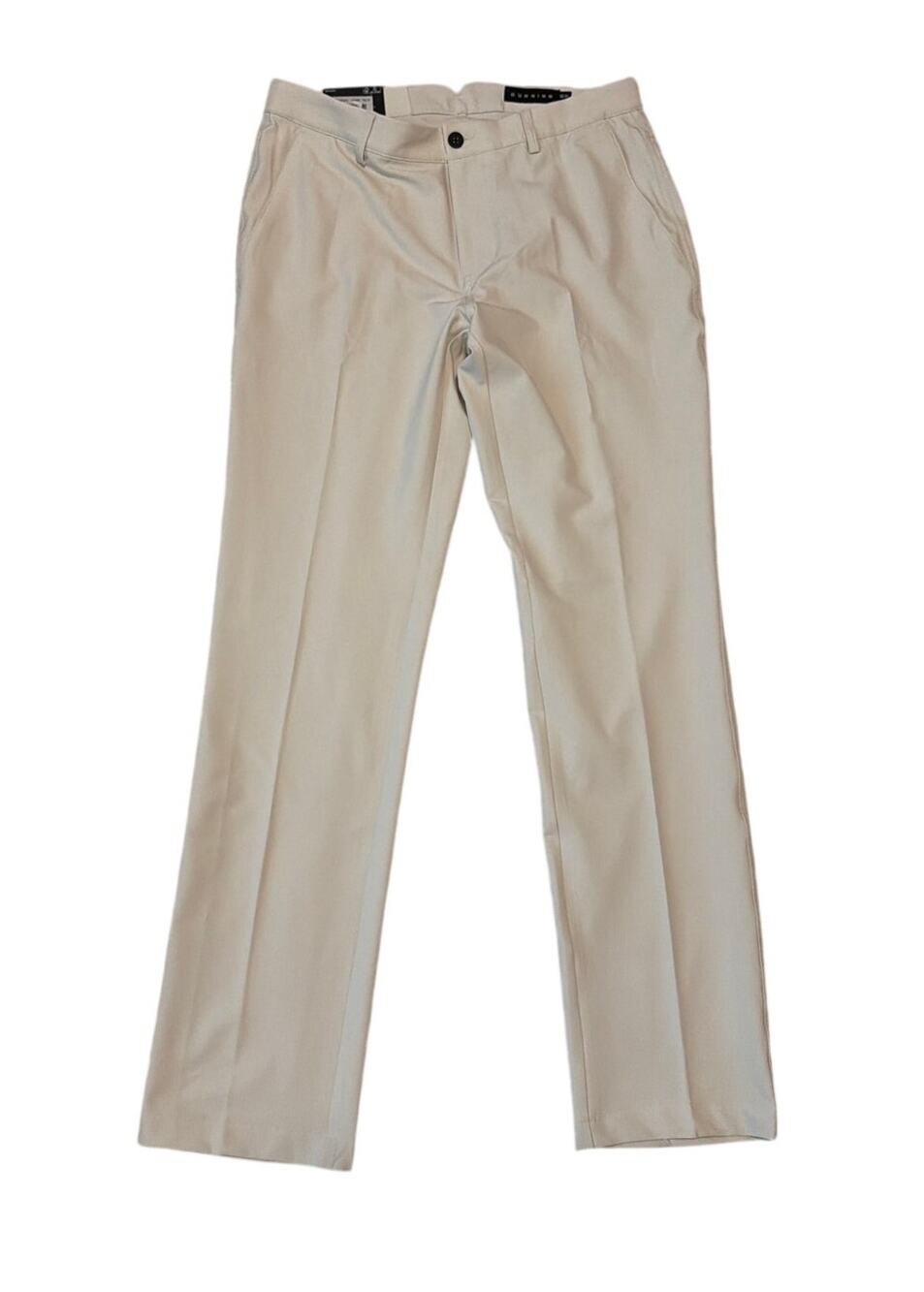 Dunning Golf Men's Performance Player Fit Pants 32x32 Stone Off-White NWT Flaw